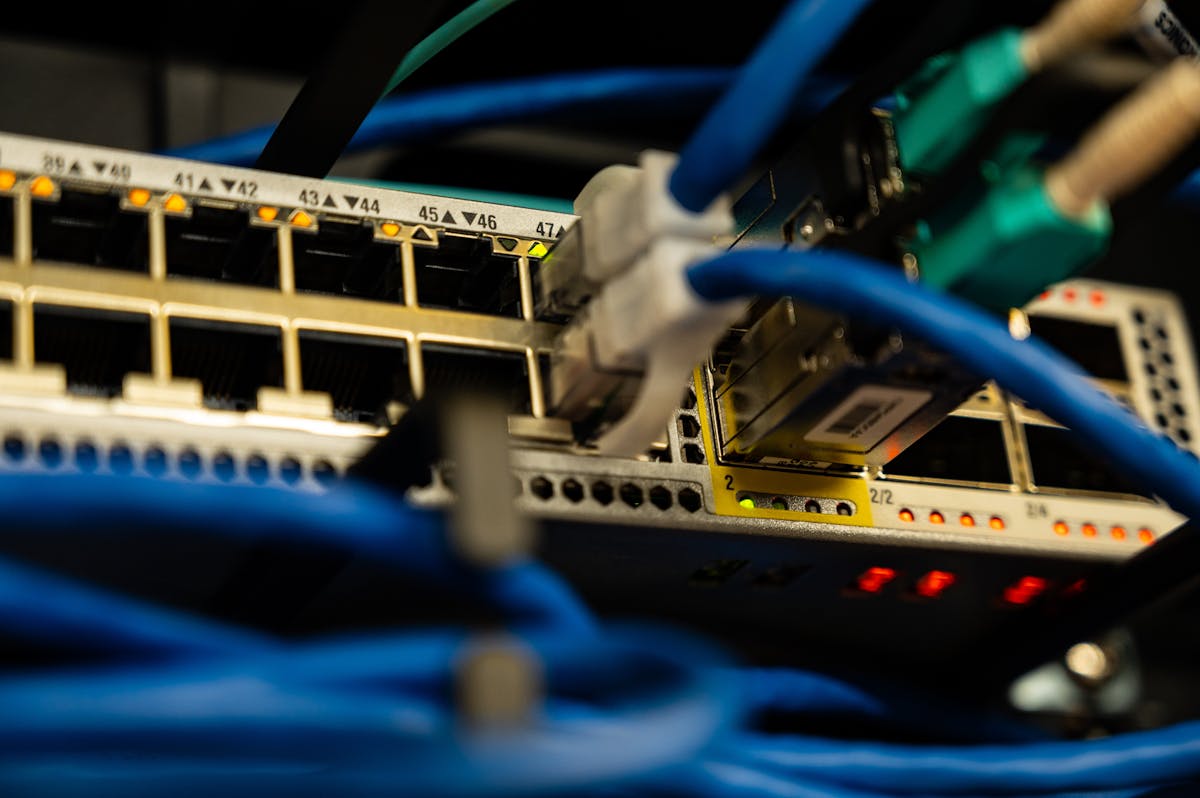 Modern data center server racks in Canada